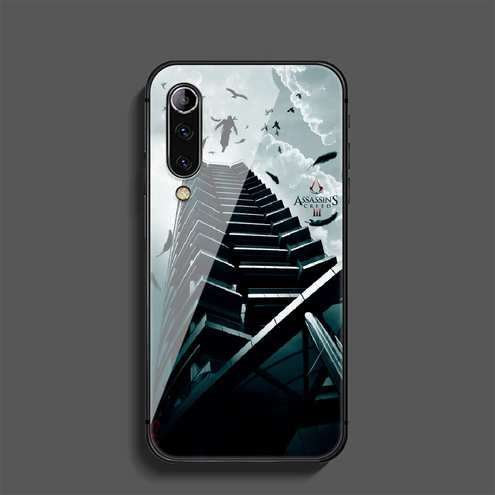 

Game Assassin Phone Tempered Glass Case Cover For Xiaomi Mi Note A2 A3 8 9 3 9 9T 10 Max Pro Lite Ultra Cover Painting Luxury