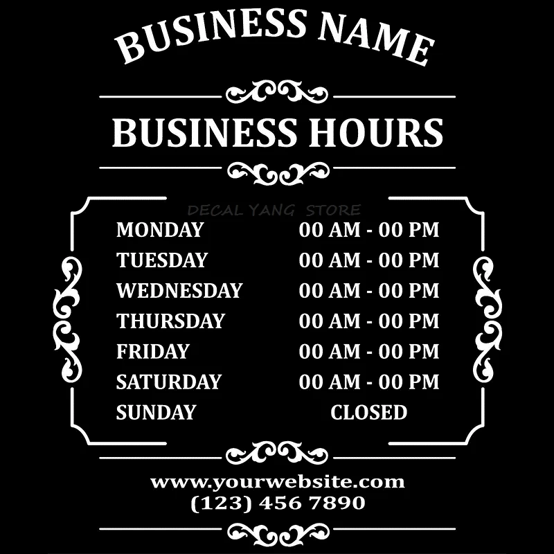 Виниловая наклейка персонализированная с именем компании шкалой справедливости