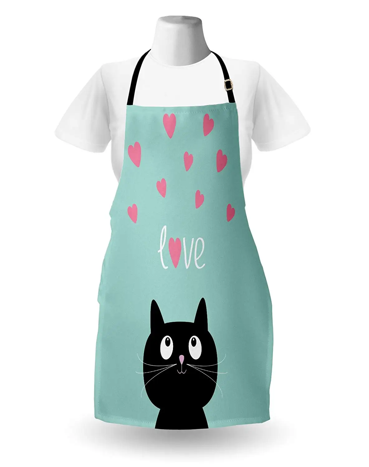 Фартук на День святого Валентина котенок Сердце Кошка компаньоны дети