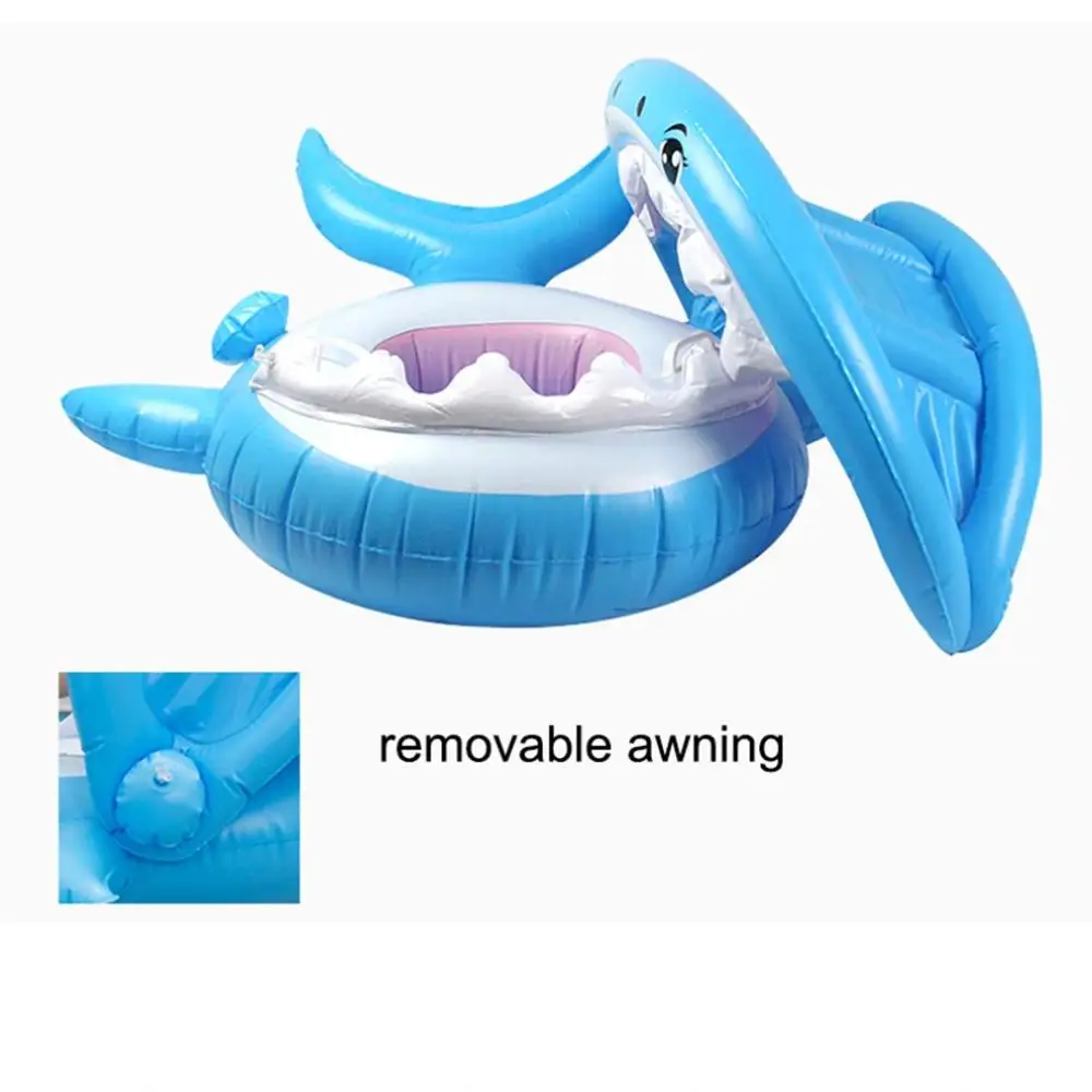 

Baby Swimming Ring with Sunshade Inflatable Circle Pool Float Seat Life Buoy Ride-on Swimming Ring Safety