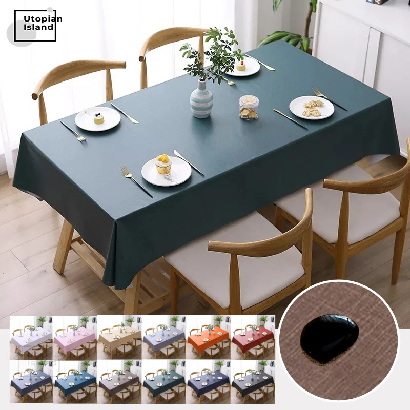 Silicon Table Cover Green Tablecloth For The PVC Cloth Oilcloth Kitchen Anti-stain Waterproof | Дом и сад