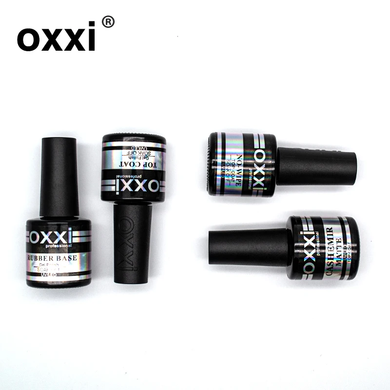 OXXI 8 мл Лак для ногтей резиновый базовый слой и верхнее покрытие гель лак без протирания Топ для ногтей полуперманентный УФ гель лак дизайн ногтей