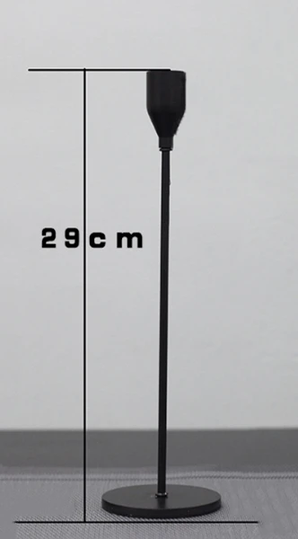 29cm black 1 шт. Креативные Свадебные подсвечники, вечерние подсвечники для дома, гостиной, 4 цвета - Цвет: 29cm black