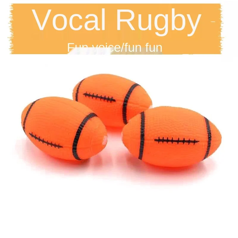

New Pet Accessories Sounding Vinyl Toys Sounding Rugby Dogs Teddy Golden Retriever Ball Training Dog Pet Supplies