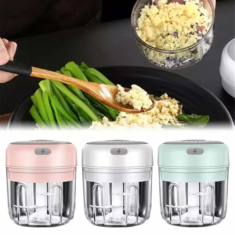 100/250ml Mini USB Беспроводной Электрический давилка чеснока Пресс Мясорубка овощ
