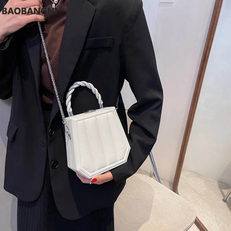 Designer Print Women's Handbag Fashion Chain Crossbody Bag Small Square Tote Shoulder Bag