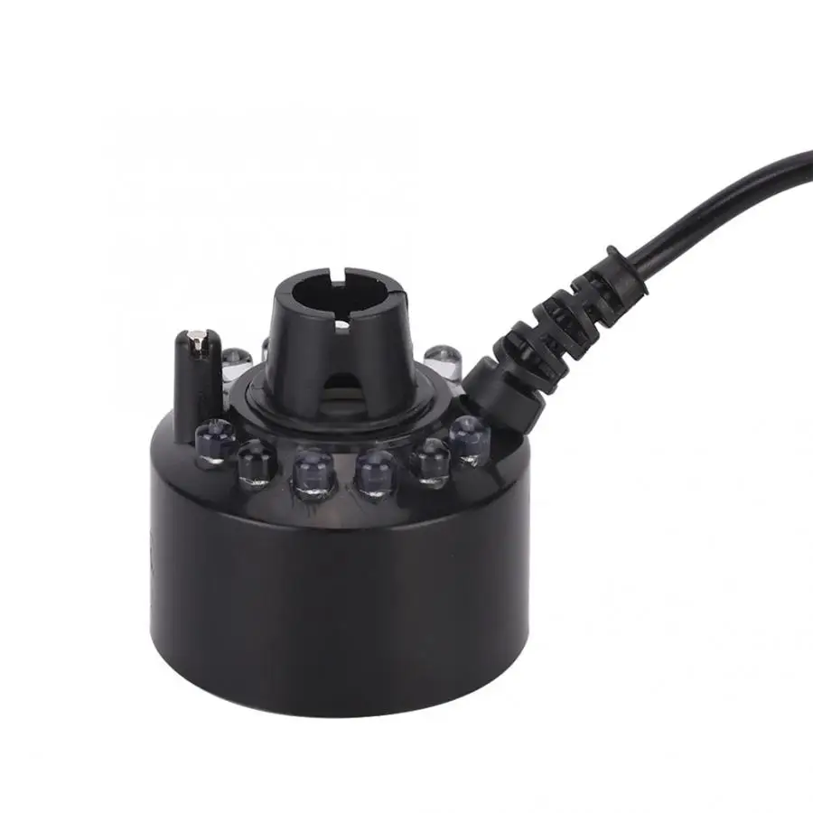 Aquarium DIY CO2 Generator System Kit Black 12 LED Light Ultrasonic Mist Maker Atomizer Water Fountain Pond Indoor |