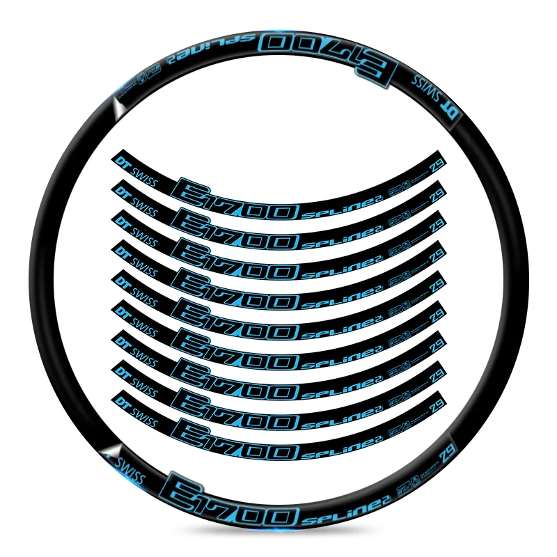 

Горный велосипед DT E1700 сплайн колесо Набор наклеек Украшения велосипеда обода кольцо Стикеры водонепроницаемый солнцезащитный крем MTB накл...