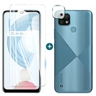 2 в 1 Защитное стекло для OPPO Realme C21 C25 C21y C25s C20 C17 C15 C12 C11 C3 закаленное защитное стекло для объектива камеры