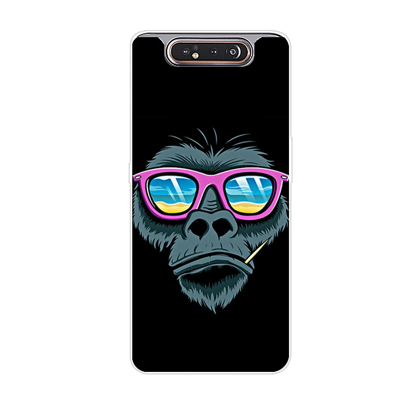 Лаванда Чехол для телефона для samsung Galaxy A80 чехол силиконовые в форме цветка окрашенные мягкая накладка на заднюю панель из ТПУ чехол для samsung A80 80 чехол модные Coque - Цвет: Лаванда