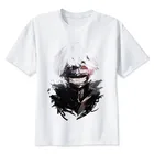 Новинка 2018, футболка с надписью японская, Tokyo Ghoul, футболка с принтом аниме Токийский Гуль, одежда Кена канеки, футболка с коротким рукавом для мужчин, Детская футболка