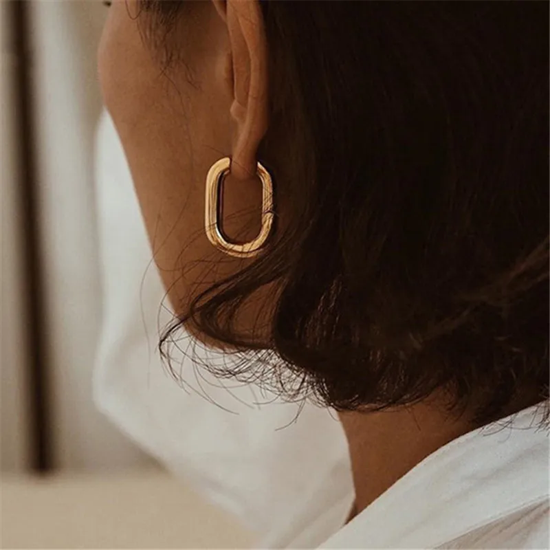 

Fashion Earrings For Women Girls Jewelry Vintage Simple O Shaped Party Accessories EH1201