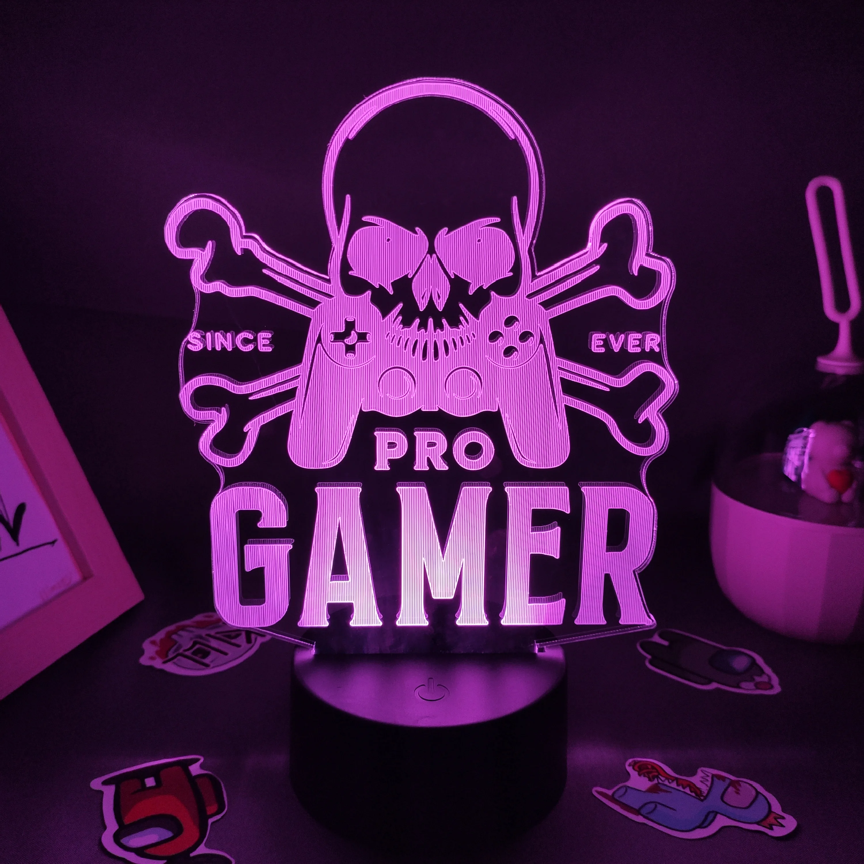 Геймпад PRO GAMER 3D светодиодный RGB ночник крутой подарок на день рождения для друга