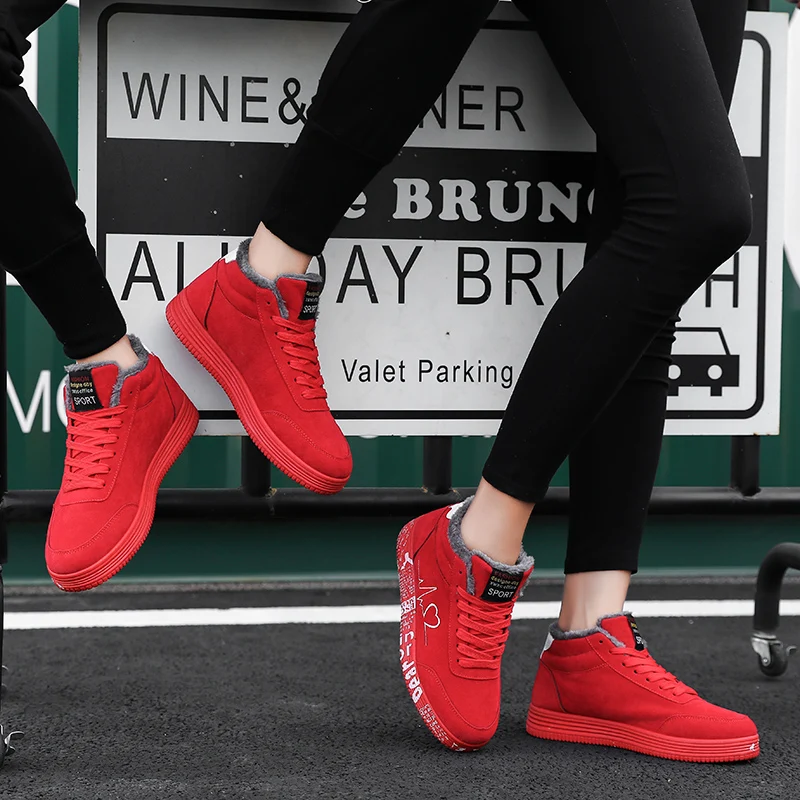 Moipheng/; теплая плюшевая Женская Вулканизированная обувь; кроссовки; женская повседневная обувь на шнуровке; дышащая обувь из флока для влюбленных; обувь на плоской подошве с граффити
