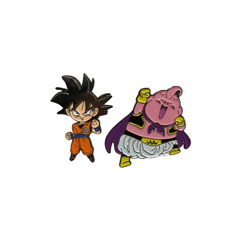 Набор эмалированных булавок в стиле аниме Super Z Goku &amp Majin Buu | Украшения и