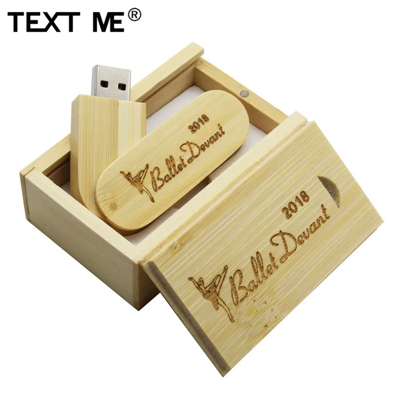 TEXT ME 5 модель деревянный + коробка логотип Фотография Печать usb флэш накопитель 4