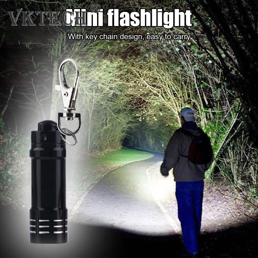 

3 LED Mini Flashlight Key Chain Portable Aluminum Alloy Torch Outdoor Hiking Camping Lights Super Powerful Led Flashlight