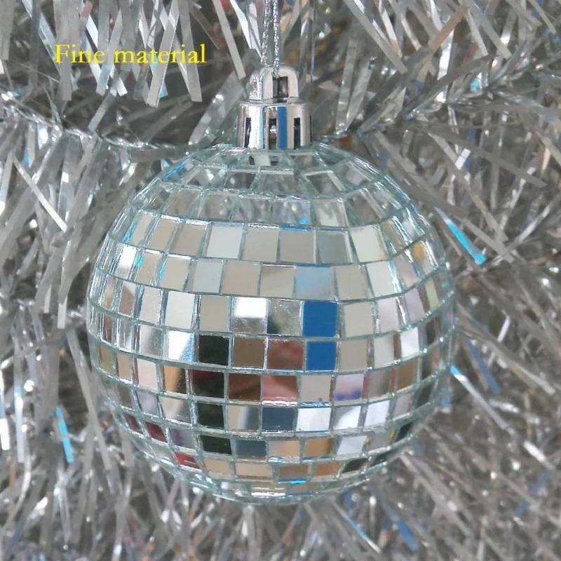 

Reflective Glass Rotating Mirror Ball Christmas Tree Party Decoration Xmas Party Favor Mini Disco Rotating Ktv Bar Shop Holiday