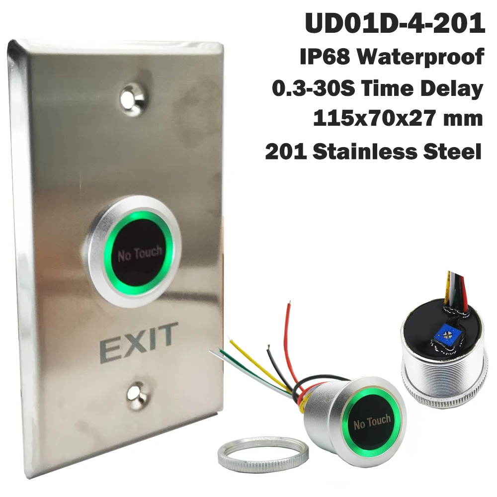 2021 Водонепроницаемая металлическая инфракрасная бесконтактная кнопка спуска