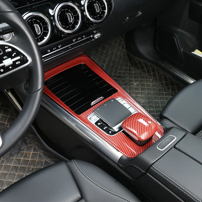 

ABS Chrome/CarbonFiber Center Console Protection Frame Trim For Mercedes Benz B GLB Class W247 X247 2019-2020 Car Accessories