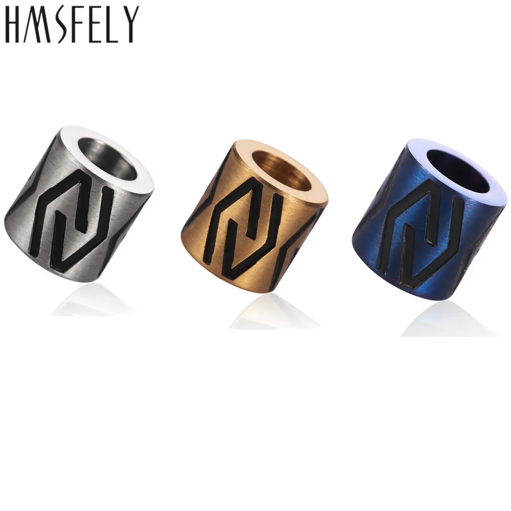 HMSFELY 6 8 мм отверстие из нержавеющей стали легированной титаном бусины для