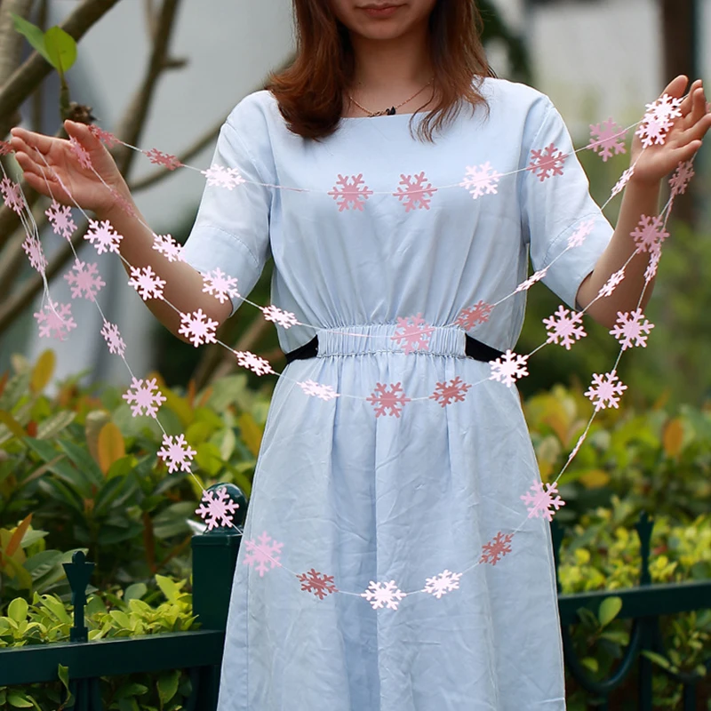 

3D полые цветы, гирлянды, орнамент, поддельные снежинки, праздвечерние чные Рождественские снежинки, украшение