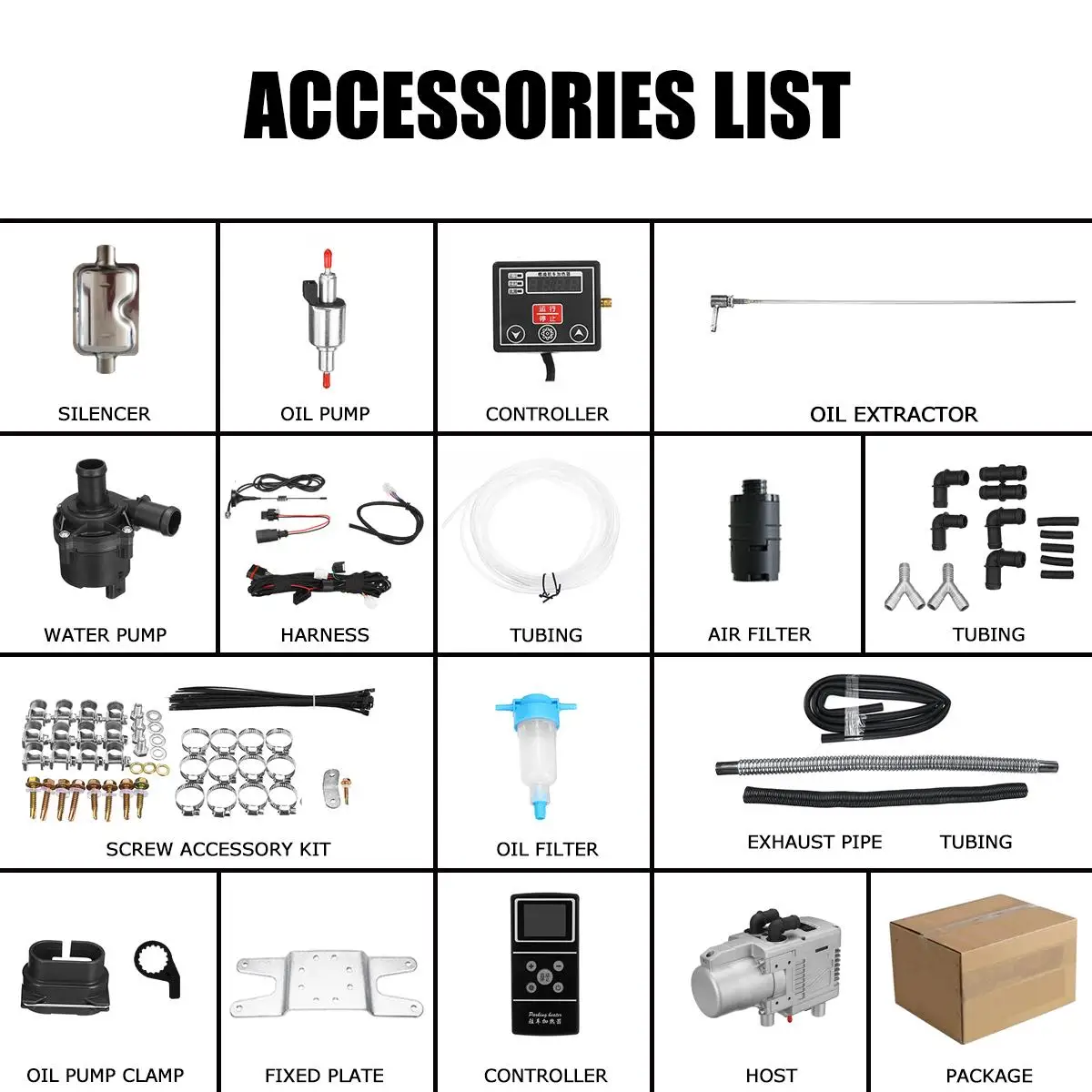 

5KW 12V Diesel Air Car Heater Kit Diesel/ Gasoline universal water heater with Remote Control LCD Monitor for Motor Trucks