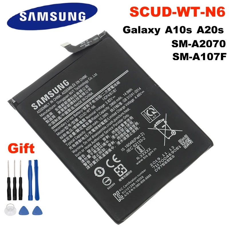 SCUD WT N6 4000 мА/ч SAMSUNG Оригинальные Замена батарея для телефона Samsung Galaxy A10s A20s SM A2070 A107F