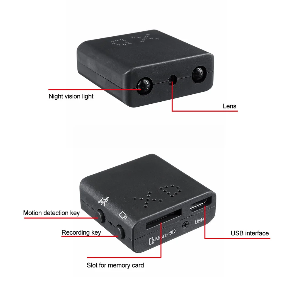 

HD 1080P Mini Camera Home Security Camcorder Night Vision Micro Cam Sensor Remote Motion Detection Video Voice Recorder