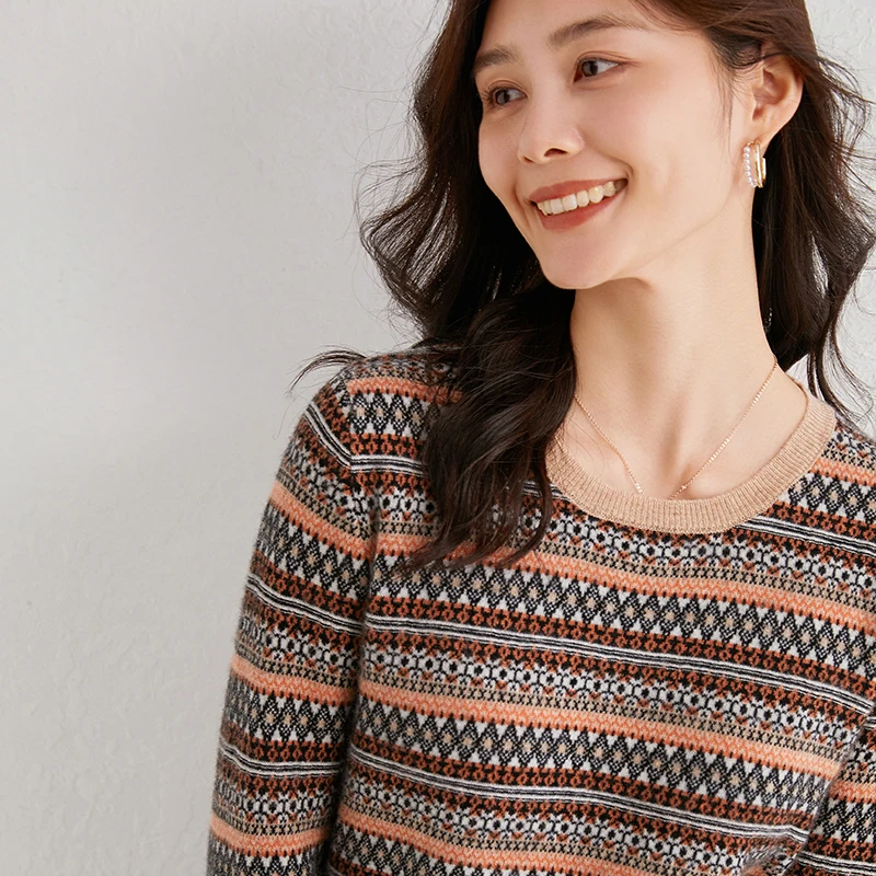 Свитер с длинным рукавом Джемперы для женщин из натуральной кожи 100% куртки