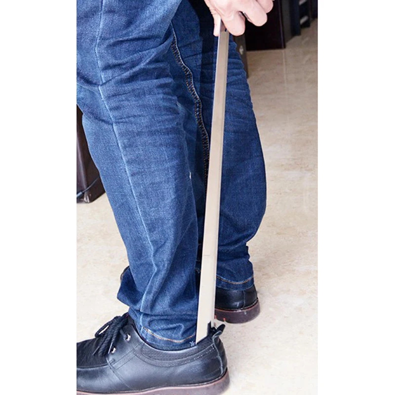 

1PC 51.5x4.1cm Stainless Steel Shoe Horn Long Handle Shoes Lifter Pull Shoehorn for leather shoes sports shoes high heel