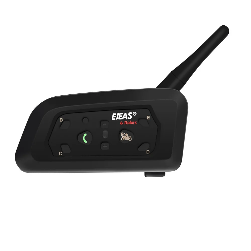 EJEAS V6 PRO Bluetooth Мотоциклетный BT коммуникатор шлем домофон гарнитура с 1200 м переговорные для 6 гонщиков+ металлическая шина
