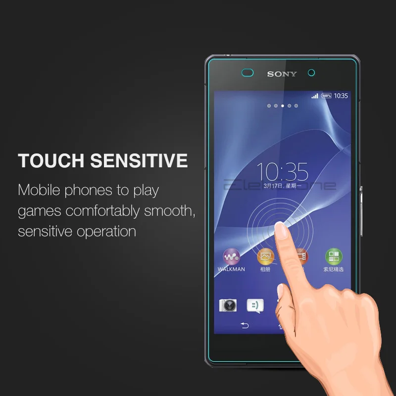 Нано-покрытие 9H HD экран телефона Закаленное стекло пленка для sony Xperia Z2 2.5D