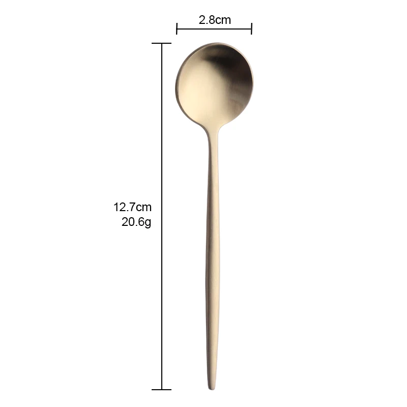 Pale Gold 7pcs 7 шт./лот(18/8) 304 нержавеющая сталь Smal чайная ложка столовые приборы набор мини набор чайных ложек набор столовых приборов мороженое чайные ложки набор - Цвет: Pale Gold 7pcs