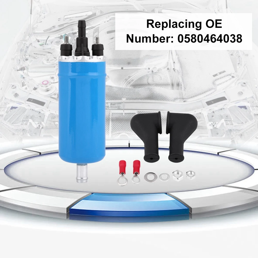 Электрический встроенный топливный насос высокого давления синего цвета с