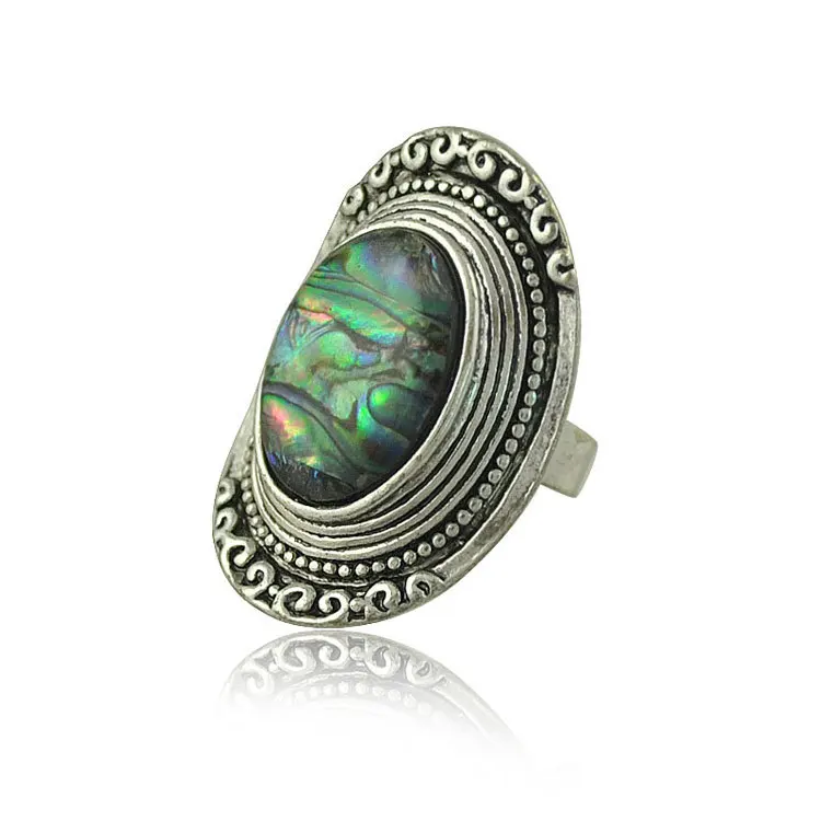 

2020 New Men's and Women's Fashion Ring The Best Stone Antique Silver Plated Ring Party Retro Ring Jewelry