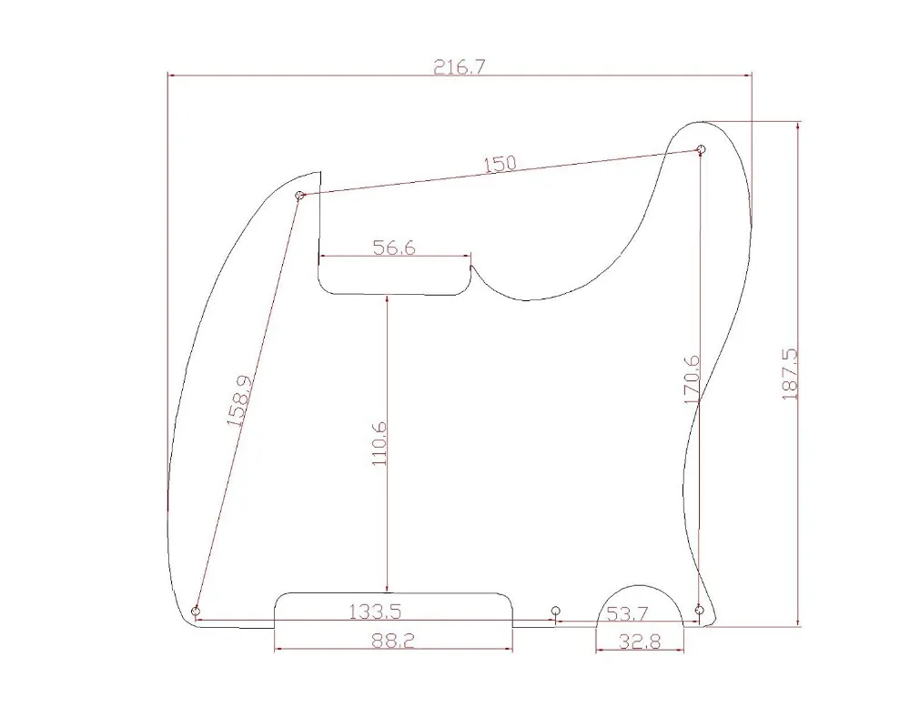 Musiclily 5 отверстий Винтаж Tele накладку для Fender американский/мексиканский сделано Стандартный Telecaster стиль электрогитары, 3Ply черный