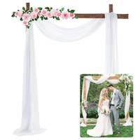 70x550cm Wedding Arch Drapping Chiffon Fabric Curtain Drapery Ceremony Reception Swag Backdrop Chair Sashes Party Hanging Decor