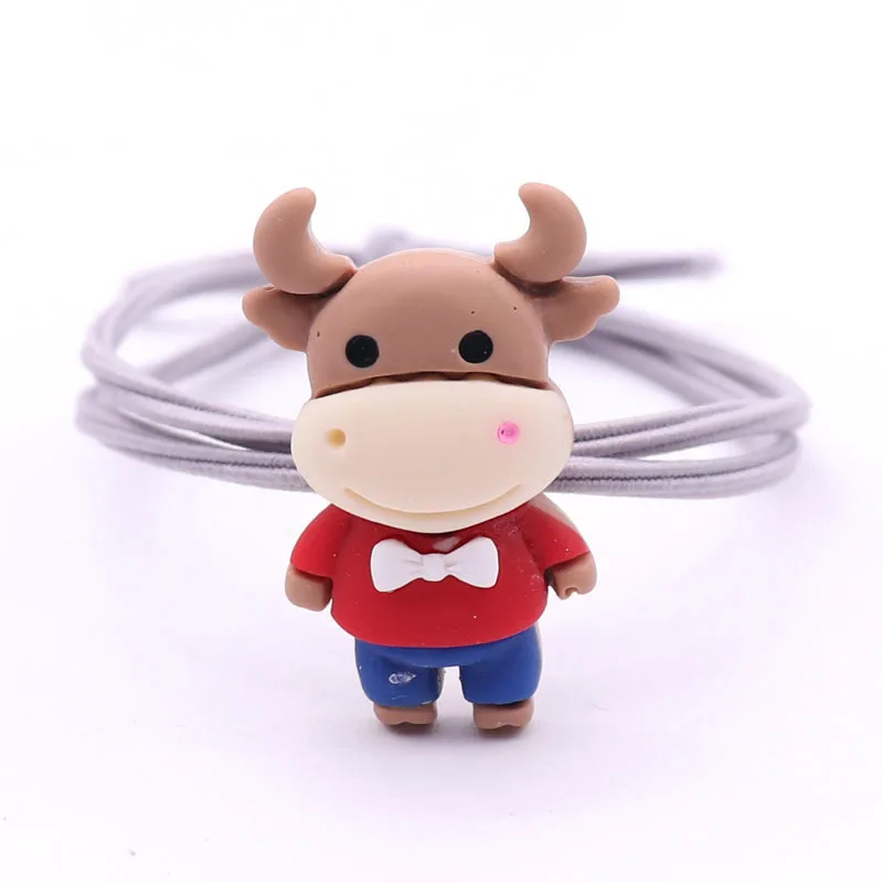 

5 cute cartoon new bun calf Princess headdress children elastic band hair string baby accessories