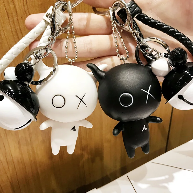

Creative Cartoon O X Doll Key Chain Cute Anime O X Key Chain Pendant for Children Bag Keyring Gifts Lovers Bag Pendant