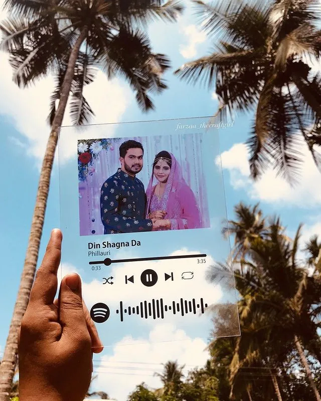 

Custom Spotify Code Music Photo Album Acrylic Board Personalized Music Plaque Anniversary Photos Customized Song Creative Gift