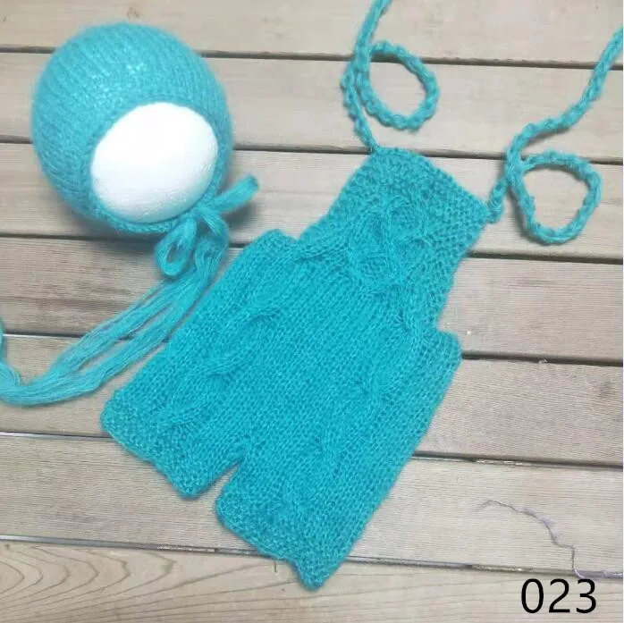 Accesorios de fotograf&iacute;a para reci&eacute;n nacido, pantalones de mohair + sombrero, ropa de fotograf&iacute;a-5