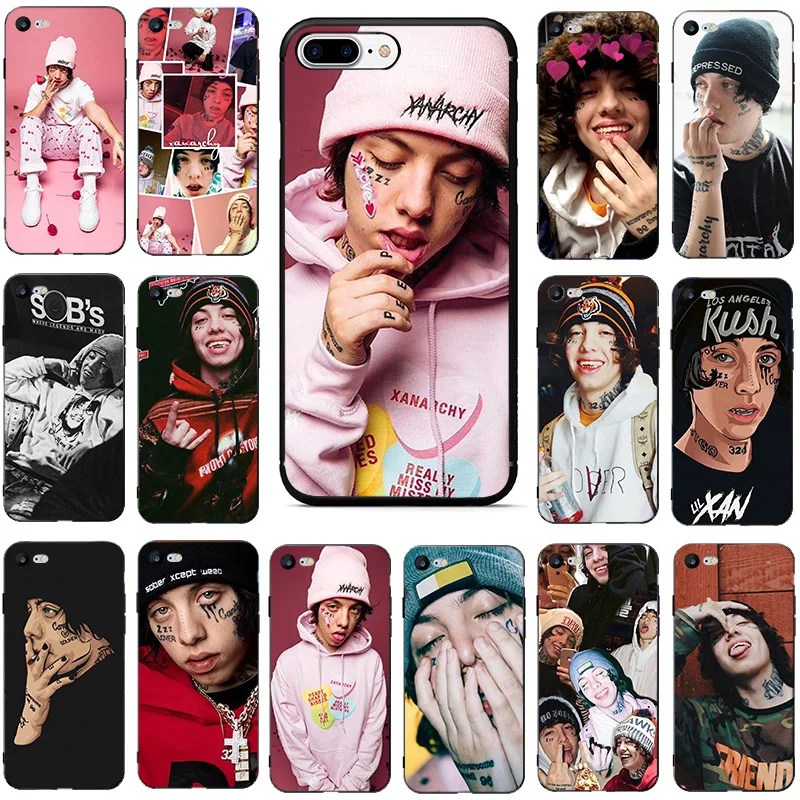

Rapper LIL XAN Soft Black TPU Phone Cover For iPhone 8 7 6 6S Plus X XS MAX 5 5S SE 2020 XR 10 11 11pro 11promax Back Shell Case