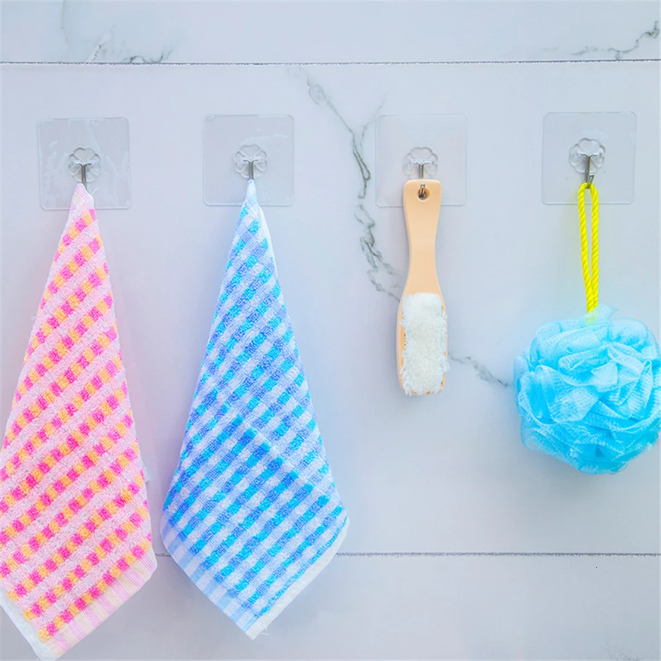 Прозрачный органайзер для дверных крючков настенный держатель душа присоска