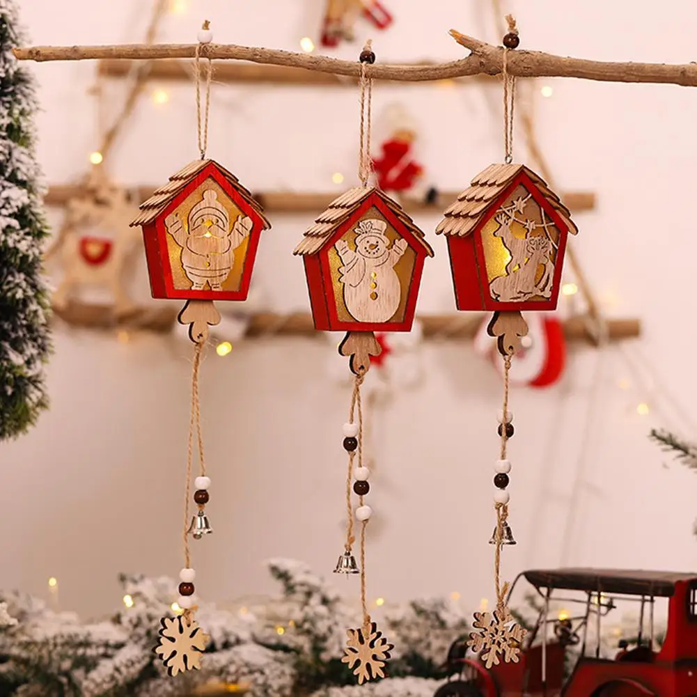 

Christmas Tree LED Light House Shaped Pendant Xmas Decoration Home Ornament Mold