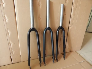 2020 New steel MTB road bicycle front fork / dead flying bicycle fork 26er 27.5er 700C 1-1/8 disc brake road Fork bicycle parts