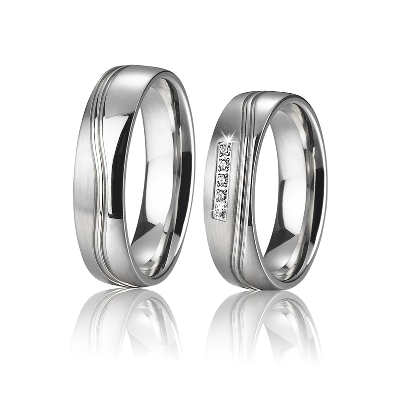 

Серебряное кольцо вечности для влюбленных Альянс 1 пара титановые Ювелирные изделия обещание Юбилей обручальные кольца для мужчин и женщин