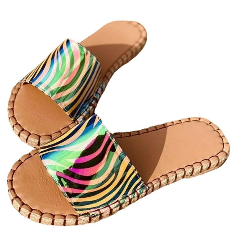 

Rubber Flip Flops Shoes Summer Clogs Woman Slippers Soft Low Slides Big Size Hawaiian Beach Comfort Flat Hoof Heels PU Rome Casu