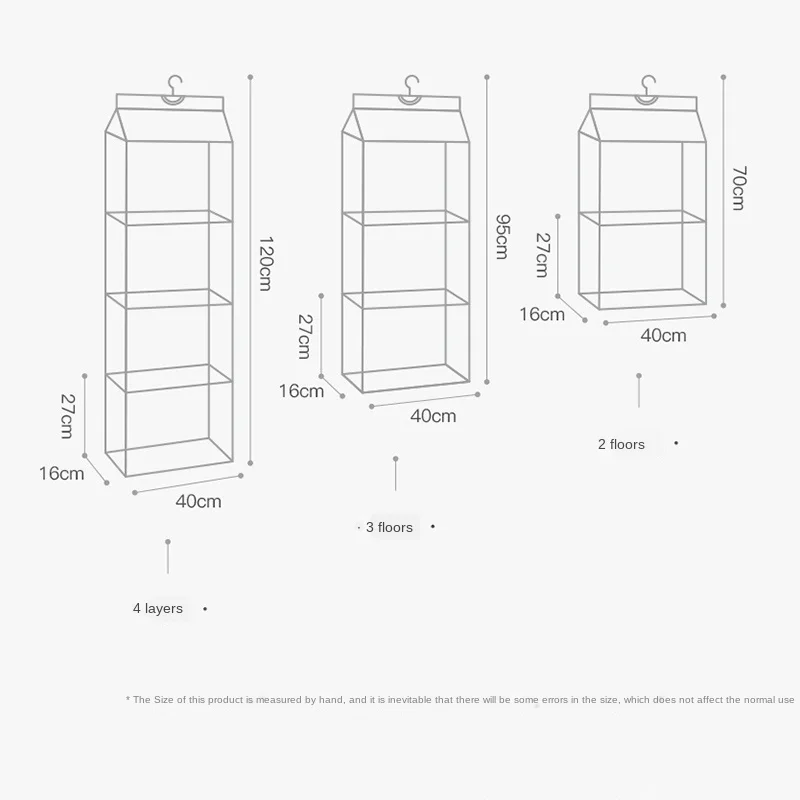 

Bag Storage Bag Wardrobe Wall Hanging Household Cloth Dustproof Storage Rack Dormitory Hanging Storage Artifact ForCollege Dorm
