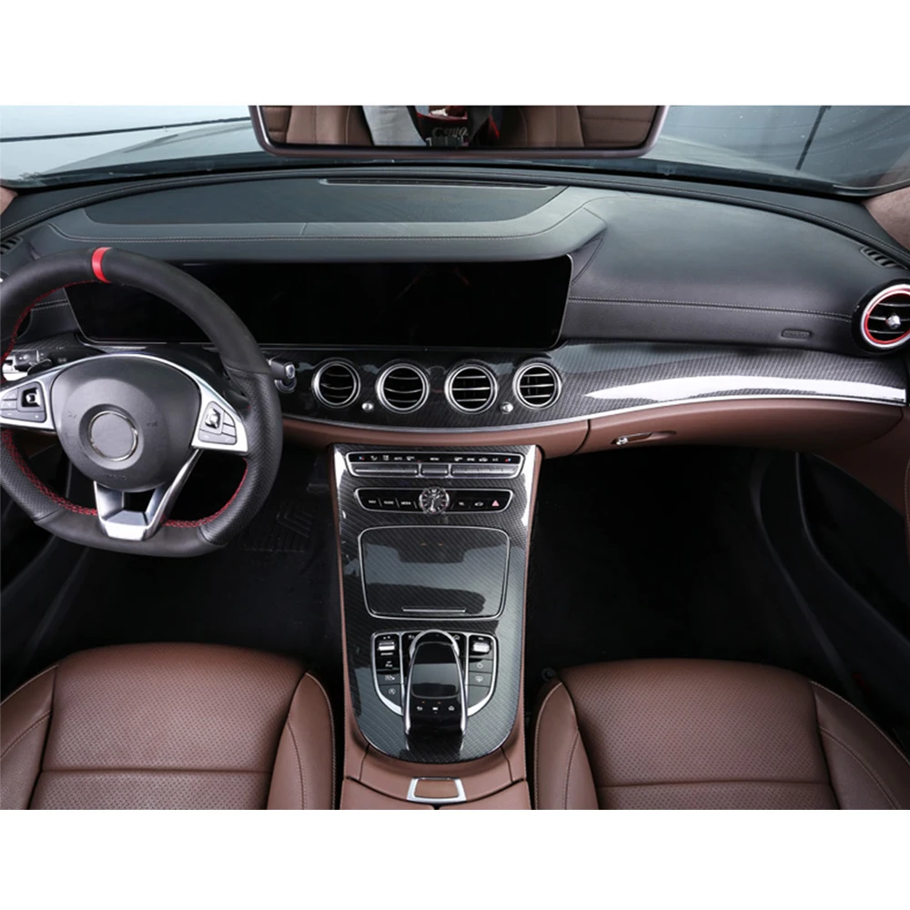 Крышка приборной панели из углеродного волокна для центральной консоли Mercedes Benz E